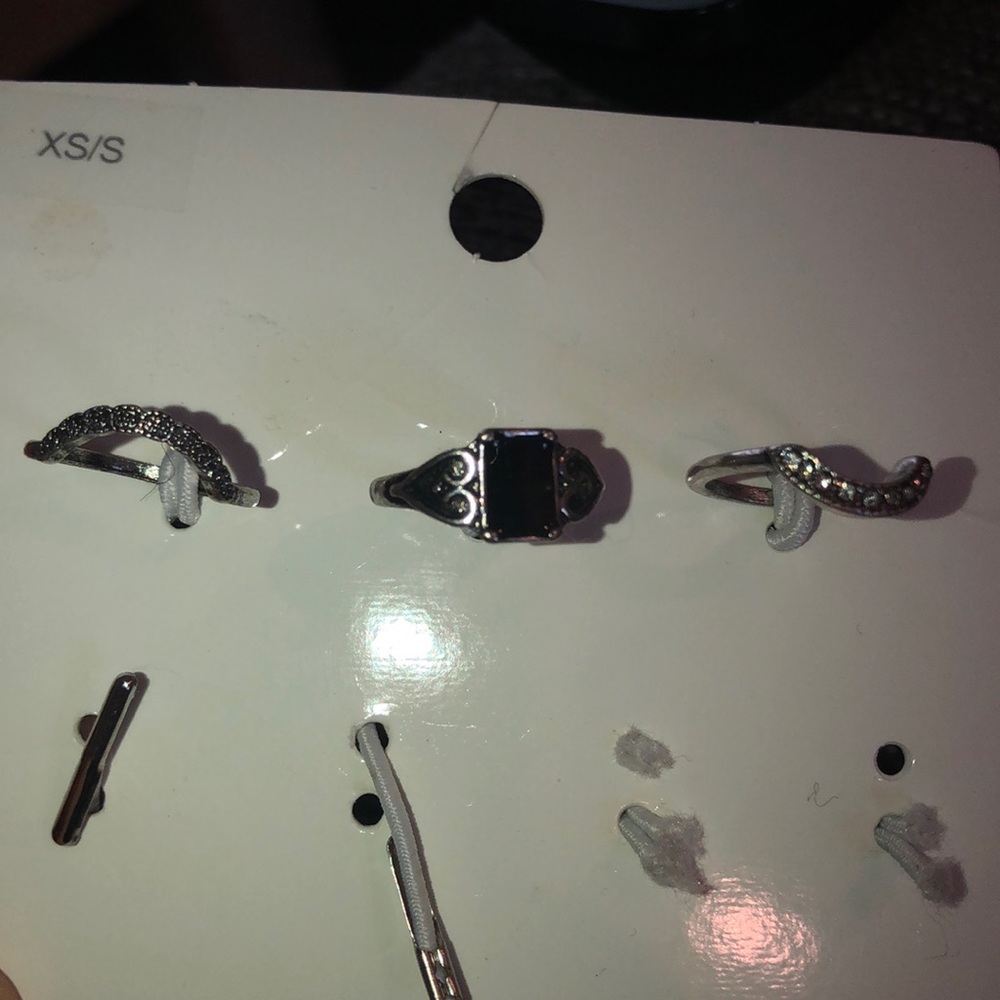 3 H&M XS/S Silver Rings
